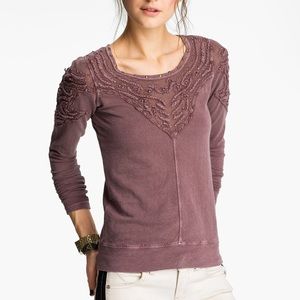 Free people embroidered crochet top